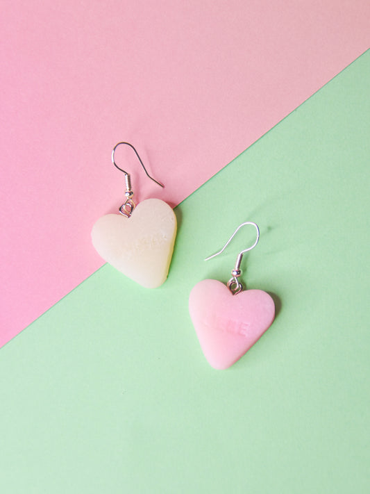 Hartjes snoep oorbellen