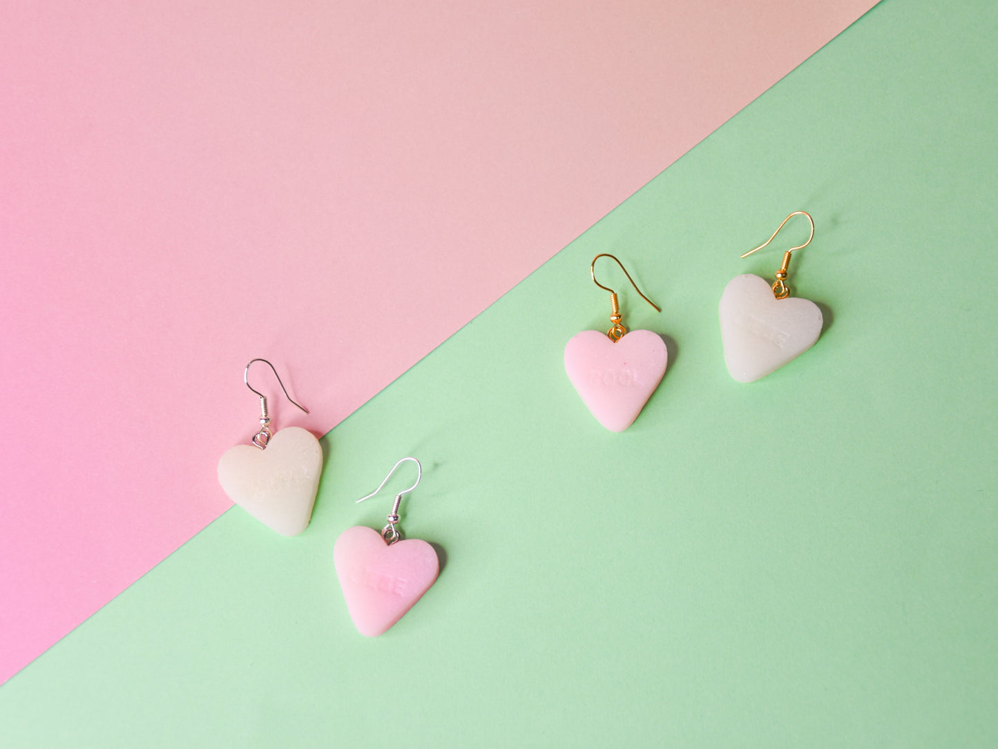 Hartjes snoep oorbellen